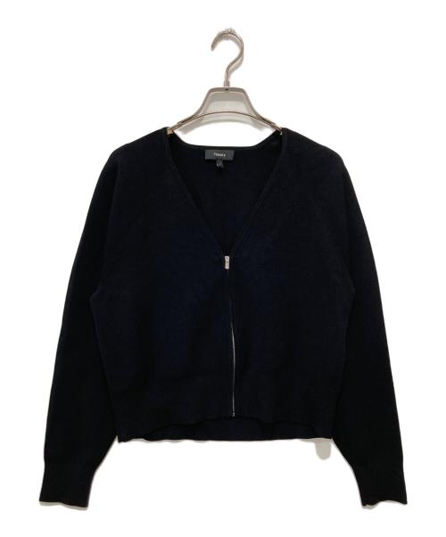 theory（セオリー）theory (セオリー) ジップカーディガン ブラック サイズ:Sの古着・服飾アイテム