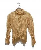 PLEATS PLEASEプリーツプリーズ）の古着「シワ加工シャツ」｜イエロー