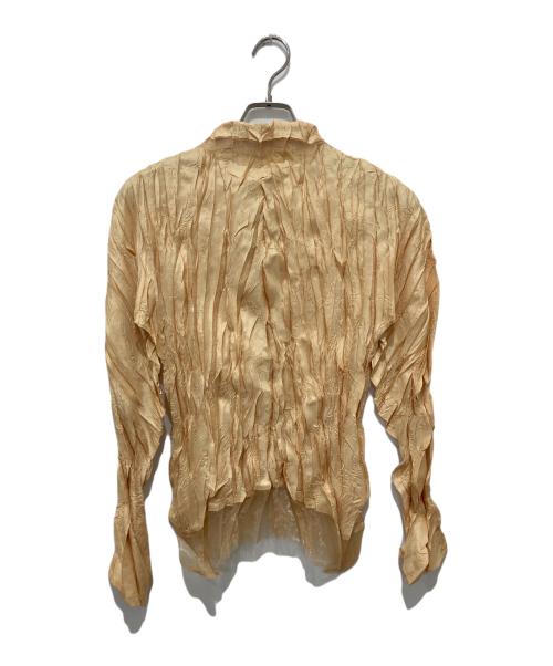 PLEATS PLEASE（プリーツプリーズ）PLEATS PLEASE (プリーツプリーズ) シワ加工シャツ イエロー サイズ:３の古着・服飾アイテム