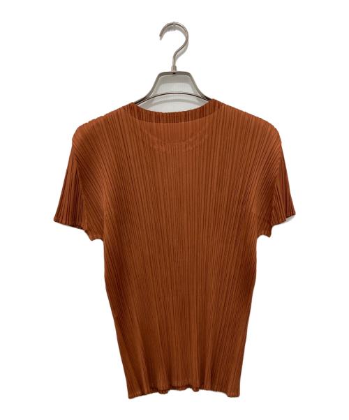 PLEATS PLEASE（プリーツプリーズ）PLEATS PLEASE (プリーツプリーズ) プリーツブラウス ブラウン サイズ:3の古着・服飾アイテム