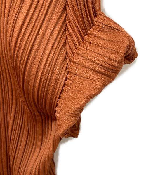 PLEATS PLEASE（プリーツプリーズ）PLEATS PLEASE (プリーツプリーズ) プリーツブラウス ブラウン サイズ:3の古着・服飾アイテム