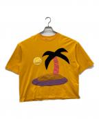 CHAH CHAHチャーチャー）の古着「パッチワークTシャツ」｜イエロー