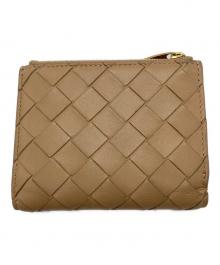 BOTTEGA VENETA（ボッテガベネタ）の古着「NAPPA イントレチャート二つ折り財布」｜ベージュ