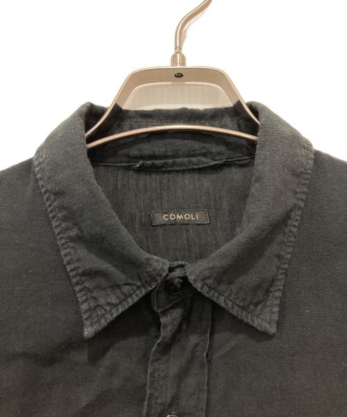 COMOLI（コモリ）COMOLI (コモリ) ベタシャン CPOシャツ ブラック サイズ:3の古着・服飾アイテム