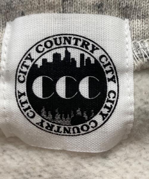 CITY COUNTRY（シティーカンパニー）CITY COUNTRY (シティーカンパニー) EMBROIDERED LOGO ZIP UP HOODIE グレー サイズ:Lの古着・服飾アイテム