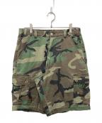 stussyステューシー）の古着「カモフラカーゴハーフパンツ/USA製/OLDSTUSSY」｜カーキ