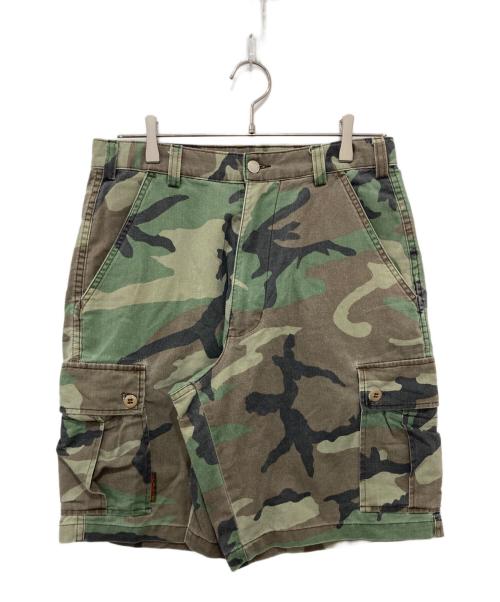 stussy（ステューシー）stussy (ステューシー) カモフラカーゴハーフパンツ/USA製/OLDSTUSSY カーキ サイズ:32の古着・服飾アイテム