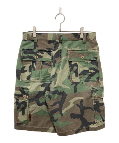 stussy（ステューシー）stussy (ステューシー) カモフラカーゴハーフパンツ/USA製/OLDSTUSSY カーキ サイズ:32の古着・服飾アイテム
