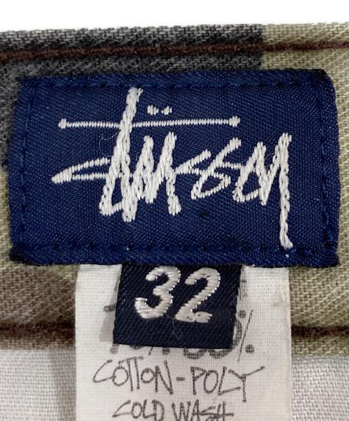 stussy（ステューシー）stussy (ステューシー) カモフラカーゴハーフパンツ/USA製/OLDSTUSSY カーキ サイズ:32の古着・服飾アイテム