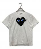 PLAY COMME des GARCONSプレイコムデギャルソン）の古着「ハートプリントTシャツ」｜ホワイト