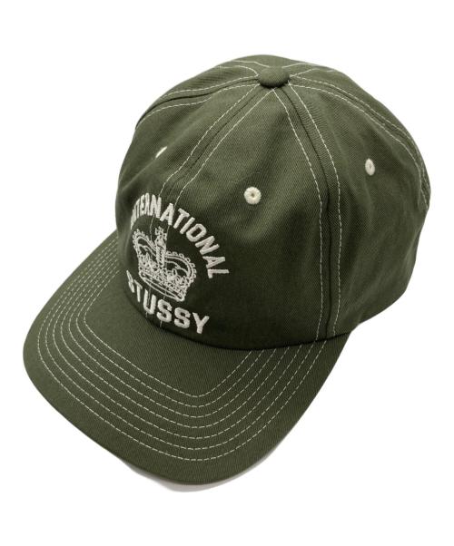 stussy（ステューシー）stussy (ステューシー) MID-DEPTH INTERNATIONAL CROWN STRAPBACK カーキの古着・服飾アイテム