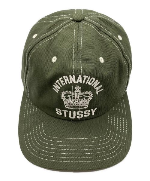 stussy（ステューシー）stussy (ステューシー) MID-DEPTH INTERNATIONAL CROWN STRAPBACK カーキの古着・服飾アイテム