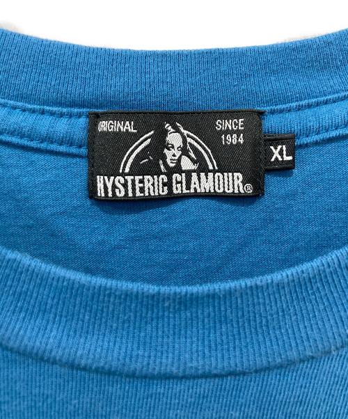 Hysteric Glamour（ヒステリックグラマー）Hysteric Glamour (ヒステリックグラマー) SENSUAL SOUNDS Tシャツ ブルー サイズ:XLの古着・服飾アイテム