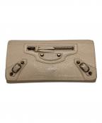 BALENCIAGAバレンシアガ）の古着「クラシック コンチネンタルラウンドジップ長財布」｜ベージュ