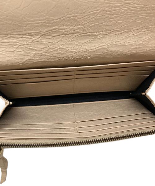 BALENCIAGA（バレンシアガ）BALENCIAGA (バレンシアガ) クラシック コンチネンタルラウンドジップ長財布 ベージュの古着・服飾アイテム