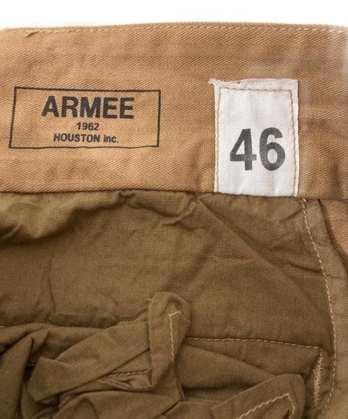 HOUSTON（ヒューストン）HOUSTON (ヒューストン) FRENCH MILITARY M-47 PANTS ブラウン サイズ:46の古着・服飾アイテム