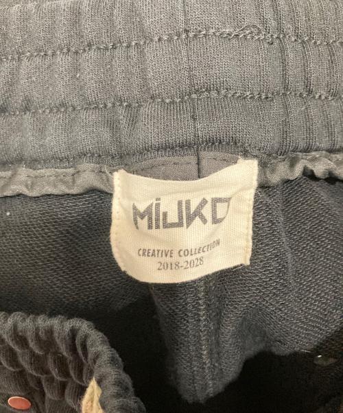 MIJKO（ミコ）MIJKO (ミコ) スウェットカーゴショーツ ブラック サイズ:Lの古着・服飾アイテム
