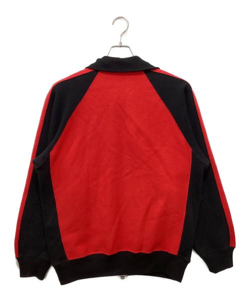 Champion（チャンピオン）Champion (チャンピオン) ジップアップスウェット レッド×ブラック サイズ:Mの古着・服飾アイテム