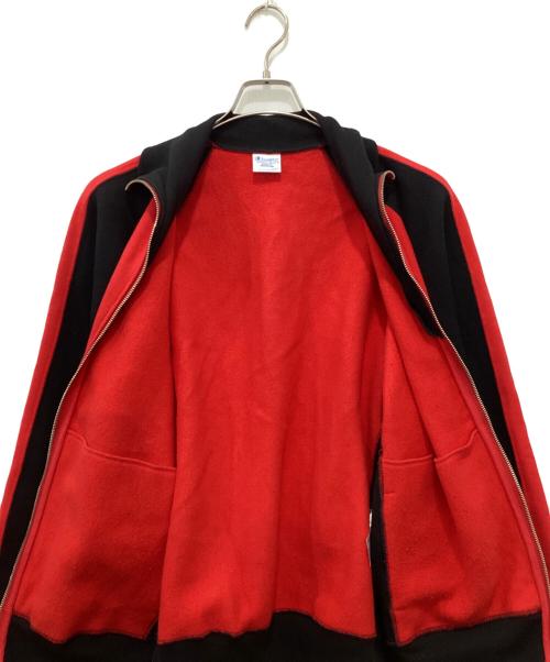 Champion（チャンピオン）Champion (チャンピオン) ジップアップスウェット レッド×ブラック サイズ:Mの古着・服飾アイテム