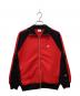 Champion（チャンピオン）の古着「ジップアップスウェット」｜レッド×ブラック