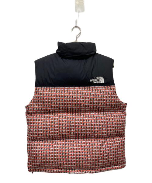 THE NORTH FACE（ザ ノース フェイス）THE NORTH FACE (ザ ノース フェイス) SUPREME (シュプリーム) Studded Nuptse Vest ブラック×オレンジ サイズ:Mの古着・服飾アイテム