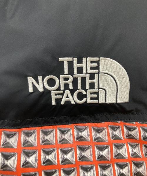 THE NORTH FACE（ザ ノース フェイス）THE NORTH FACE (ザ ノース フェイス) SUPREME (シュプリーム) Studded Nuptse Vest ブラック×オレンジ サイズ:Mの古着・服飾アイテム