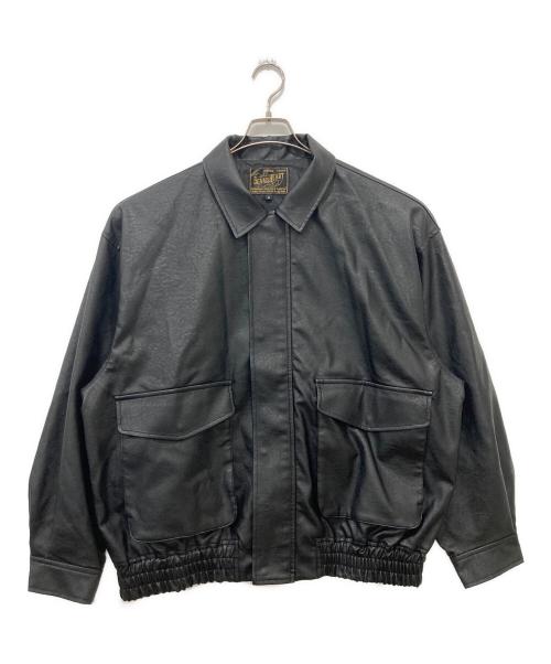 BEAMS HEART（ビームスハート）BEAMS HEART (ビームスハート) エコレザークラシックブルゾン ブラック サイズ:Mの古着・服飾アイテム