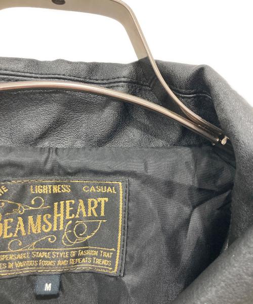 BEAMS HEART（ビームスハート）BEAMS HEART (ビームスハート) エコレザークラシックブルゾン ブラック サイズ:Mの古着・服飾アイテム