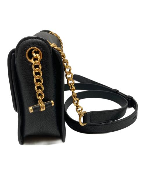 TORY BURCH（トリーバーチ）TORY BURCH (トリーバーチ) レザーショルダーバッグ ブラックの古着・服飾アイテム