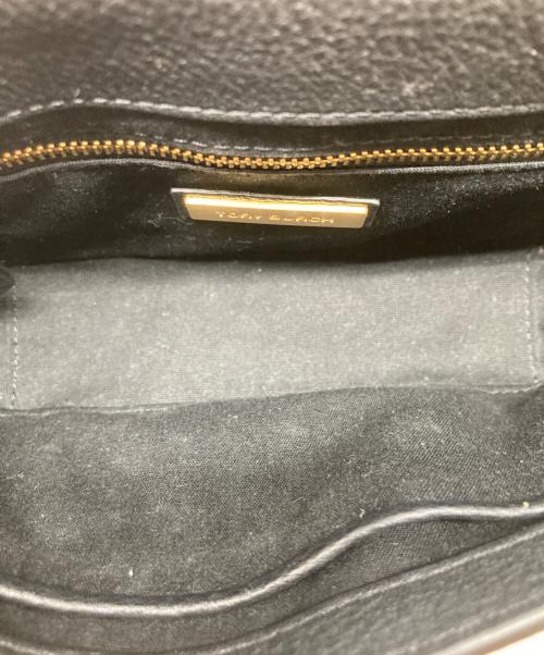 TORY BURCH（トリーバーチ）TORY BURCH (トリーバーチ) レザーショルダーバッグ ブラックの古着・服飾アイテム