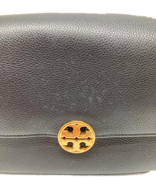 TORY BURCH（トリーバーチ）TORY BURCH (トリーバーチ) レザーショルダーバッグ ブラックの古着・服飾アイテム