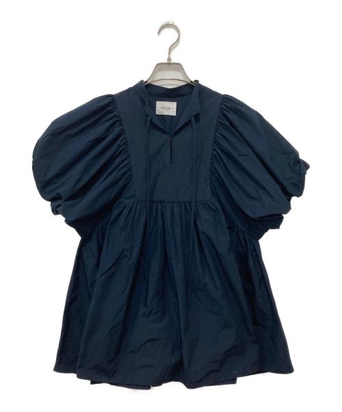 ELLIE（エリー）ELLIE (エリー) 2WAYハーフボリュームスリーブブラウス ネイビー サイズ:Fの古着・服飾アイテム
