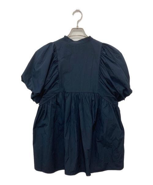 ELLIE（エリー）ELLIE (エリー) 2WAYハーフボリュームスリーブブラウス ネイビー サイズ:Fの古着・服飾アイテム