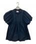 ELLIE（エリー）の古着「2WAYハーフボリュームスリーブブラウス」｜ネイビー