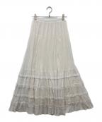 Spick and Spanスピックアンドスパン）の古着「コットンクレープギャザースカート」｜アイボリー