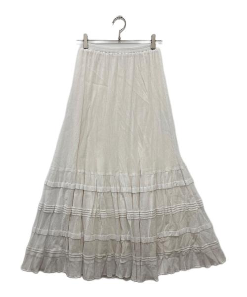 Spick and Span（スピックアンドスパン）Spick and Span (スピックアンドスパン) コットンクレープギャザースカート アイボリー サイズ:-の古着・服飾アイテム