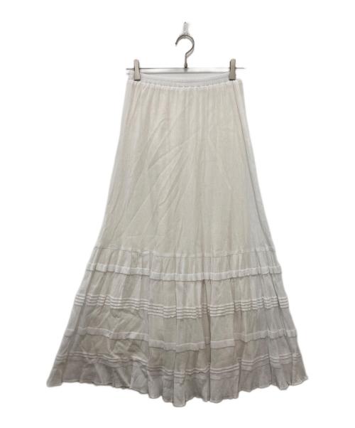 Spick and Span（スピックアンドスパン）Spick and Span (スピックアンドスパン) コットンクレープギャザースカート アイボリー サイズ:-の古着・服飾アイテム