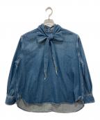 45Rフォーティファイブ・アール）の古着「プチデニムのリボンブラウス」｜インディゴ