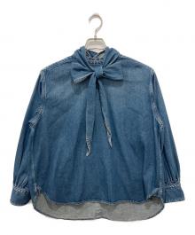 45R（フォーティファイブ・アール）の古着「プチデニムのリボンブラウス」｜インディゴ
