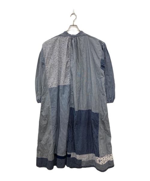 45R（フォーティファイブ・アール）45R (フォーティファイブ・アール) インディゴパッチワークのスモックドレス ブルー サイズ:-の古着・服飾アイテム
