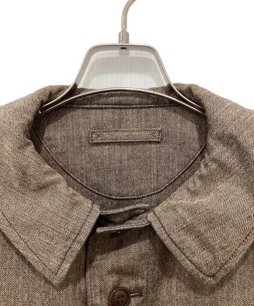 45R（フォーティファイブ・アール）45R (フォーティファイブ・アール) ミニヘリンボンコットンツイードのアニーブルゾン ブラウン サイズ:2の古着・服飾アイテム