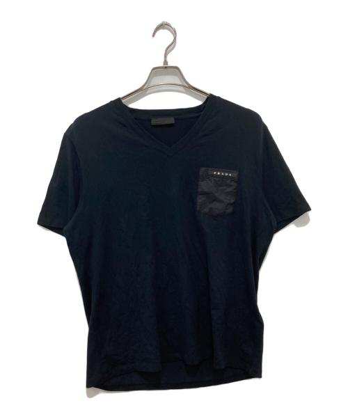 PRADA（プラダ）PRADA (プラダ) ナイロンポケットカットソー ブラック サイズ:XLの古着・服飾アイテム