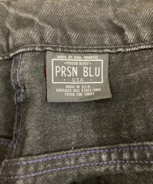 prison blue（プリズンブルー）prison blue (プリズンブルー) ダブルニーブラックデニムパンツ ブラック サイズ:W34 L32の古着・服飾アイテム