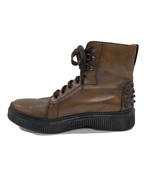 TOD'S（トッズ）TOD'S (トッズ) ハイカットスニーカー ブラウン サイズ:7の古着・服飾アイテム