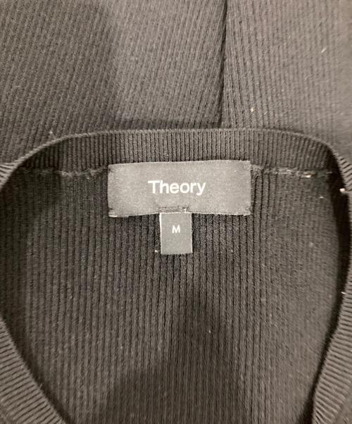 theory（セオリー）theory (セオリー) 半袖ニットカットソー ブラック サイズ:Mの古着・服飾アイテム
