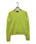 theoryセオリー）の古着「Neo Basic Cashmere Crew Neck PO F J」｜ライムイエロー