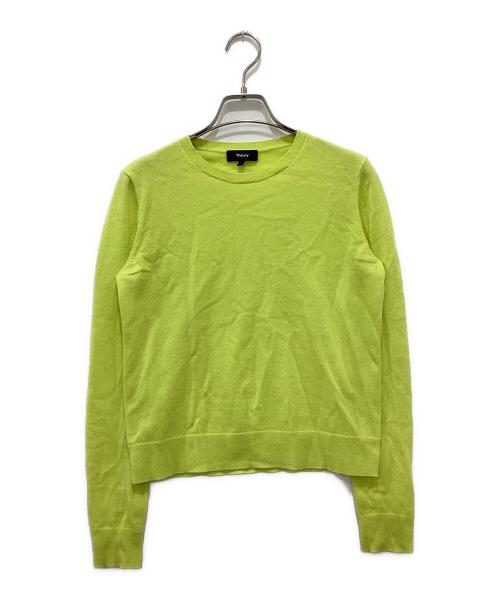 theory（セオリー）theory (セオリー) Neo Basic Cashmere Crew Neck PO F J ライムイエロー サイズ:Sの古着・服飾アイテム