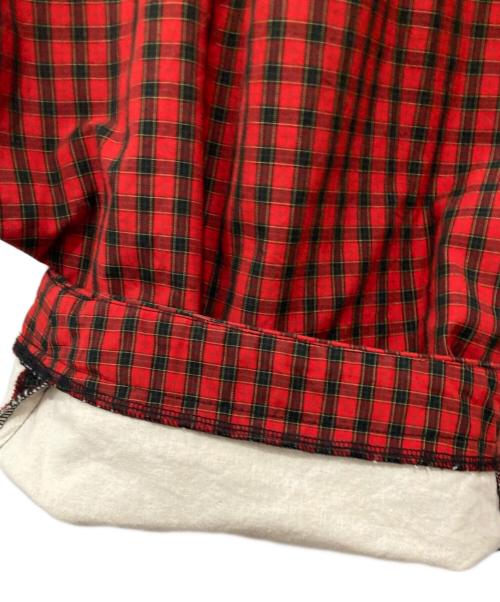 BLACK COMME des GARCONS（ブラックコムデギャルソン）BLACK COMME des GARCONS (ブラックコムデギャルソン) チェックワイドパンツ レッド サイズ:Mの古着・服飾アイテム