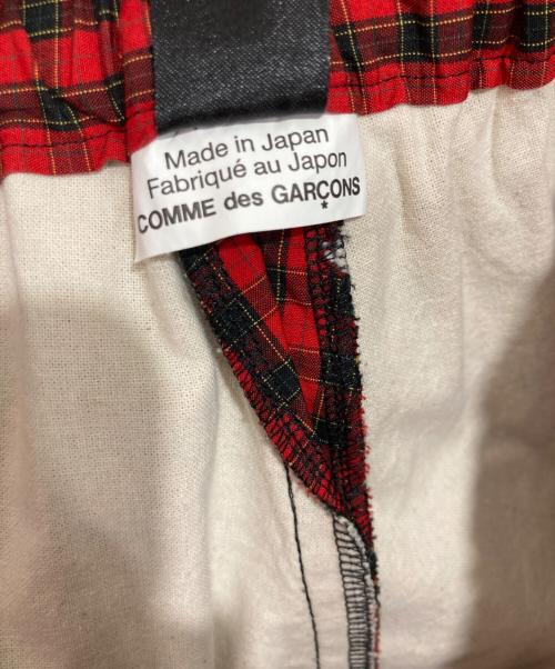 BLACK COMME des GARCONS（ブラックコムデギャルソン）BLACK COMME des GARCONS (ブラックコムデギャルソン) チェックワイドパンツ レッド サイズ:Mの古着・服飾アイテム