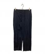 ULTERIORアルテリア）の古着「SILK WOOL STRIPED OX DRAWSTRING PANTS」｜ネイビー
